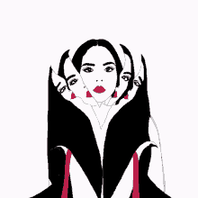 Gif animé gothique femme
